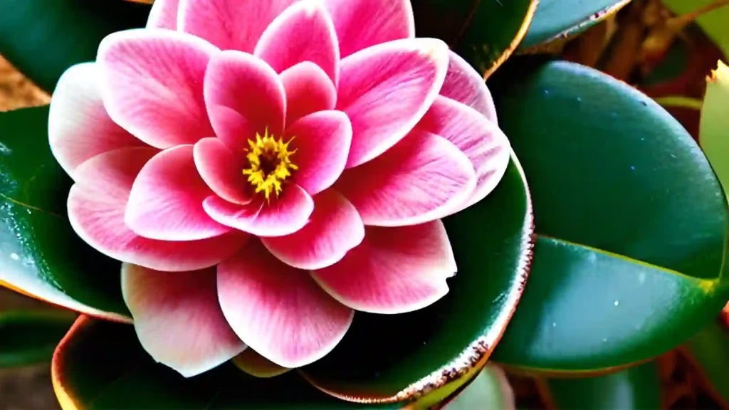 Pink camellia flower