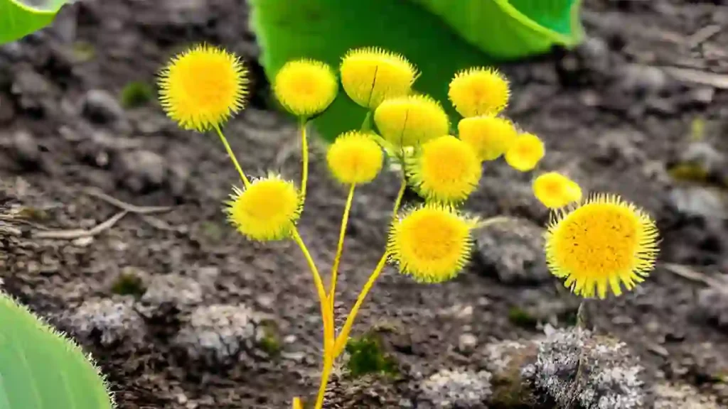Tussilago Farfara plant known as Coltsfoot.