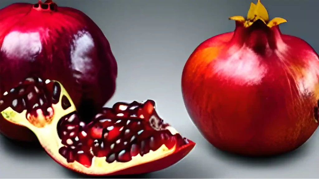 Pomegranate and pomegranate seeds.