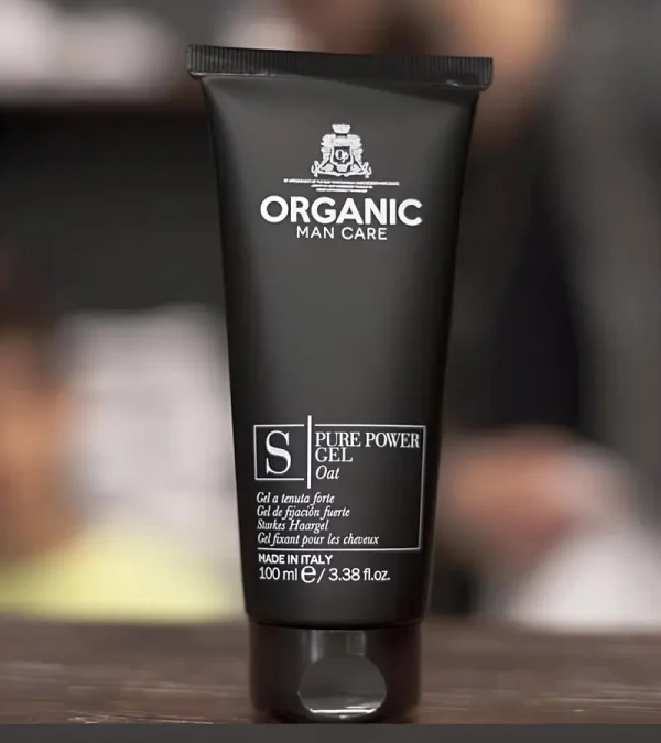Tube of Pure Power Gel on a shelf in a salon